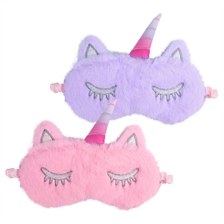 Natural Cotton Plush Unicorn Eye Mask
