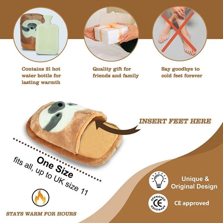 Sloth Foot Warmer Hot Water Bag Cover