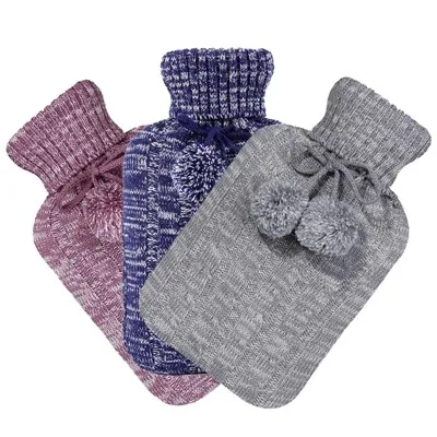 Borsa dell'acqua calda per alleviare i muscoli con rivestimento in maglia