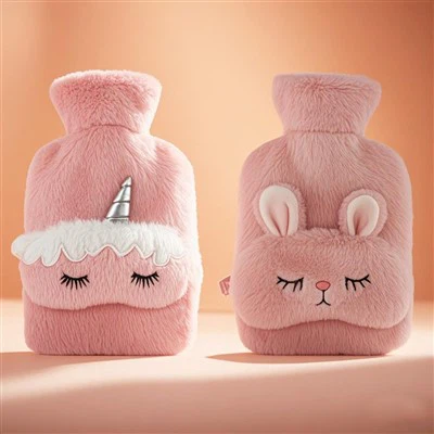 Coperchio di sacchetto per acqua calda con set regalo maschera per gli occhi
